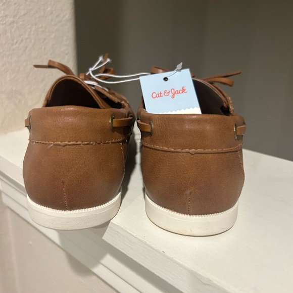 Cat And Jack - Children's Tan Faux Leather Loafers Easton Shoes Youth Size 4Y - Picture 4 of 10